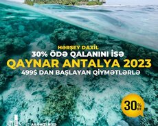 30Faiz İlkin Ödəniş İlə Endirimli Antalya Turu