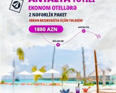 Antalya və bölgələrinə 2 nəfərlik Ekonom Paket