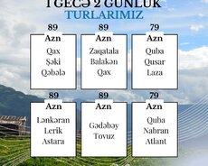 1 gecə / 2 günlük İsmayilli turu