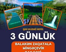 3 günlük əsrarəngiz Balakən Zaqatala səyahəti
