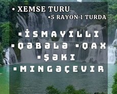 Kür çayında gəmi gəzintisi İsmayıllı Qəbələ turu
