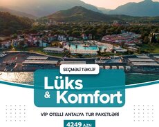 Antalyaya Komfort və Lüks otelli ikili paketlər