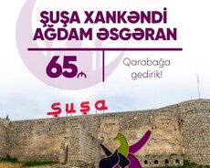 1 günlük Şuşa Xankəndi Xocalı Ağdam Əsgəran turu