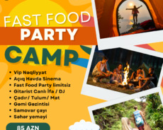 Kür qırağı Fastfood party daxil Camp turu
