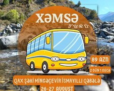 2 günlük İsmayıllı Qəbələ Qax Şəki Mingəçevir