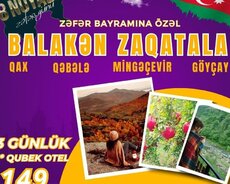 Balakən, Zaqatala, Qax, Qəbələ, Mingəçevir