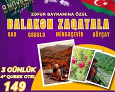 Balakən Zaqatala Qax Qəbələ Mingəçevir Göyçay Turu