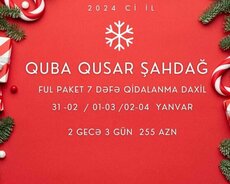 Quba Qəçrəş Çənlibel Qusar Şahdağ turu