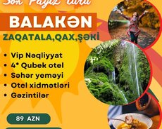 Balakən Zaqatala Qax Qəbələ turu