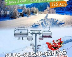 Quba Qusar Şahdağ 3 günlük vip tur hərşeydaxil