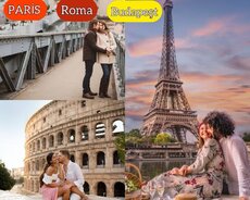 Sevgililər günü Paris Roma Budapeşt turu