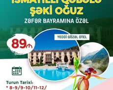 2 günlük Qəbələ İsmayıllı Oğuz Şəki turu