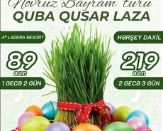 Novruz bayramı Quba Qusar Laza şəlalə turu