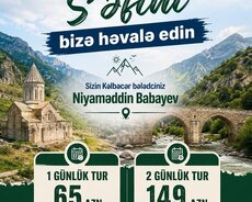 2 günlük Kəlbəcər Ağdərə Suqovuşan turu