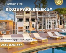 Erkən rezervasiya 5* Antalya