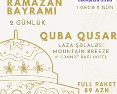 Ramazan bayramına özəl 2 günlük Quba Qusar turu