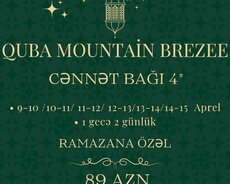 Ramazana özəl Quba Qusar mountain breeze turu