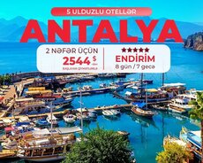 Antalyanin 5 * otellərine Endirim (2 nəfərlik)