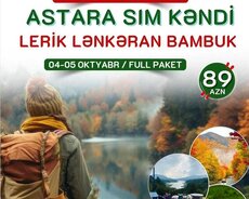 2 günlük Lənkəran Lerik Astara turu