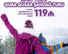 Hər şey daxil Quba Qusar Şahdağ turu