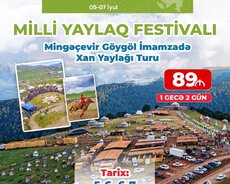 Mingəçevir Gəncə Göygöl turu, Yaylaq festivalı