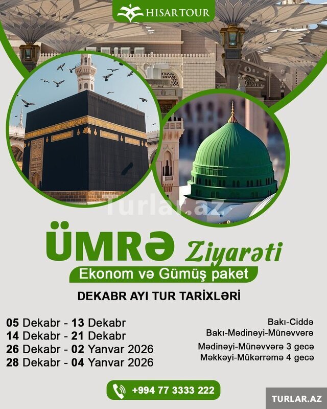 Dekabr Ümrə Ziyarəti – Hisar Tour Dekabr Ümrə Ziyarəti – Hisar Tour