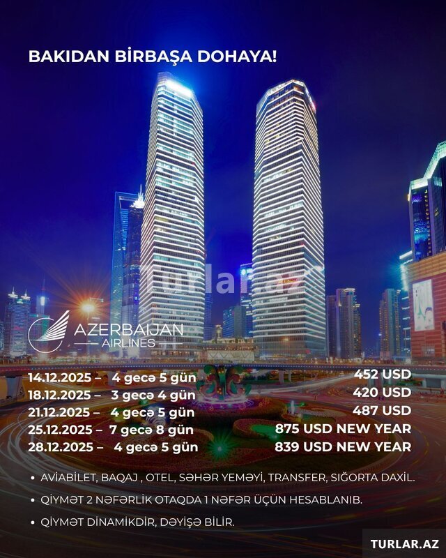 Azal ilə Bakıdan Birbaşa Dohaya Azal ilə Bakıdan Birbaşa Dohaya