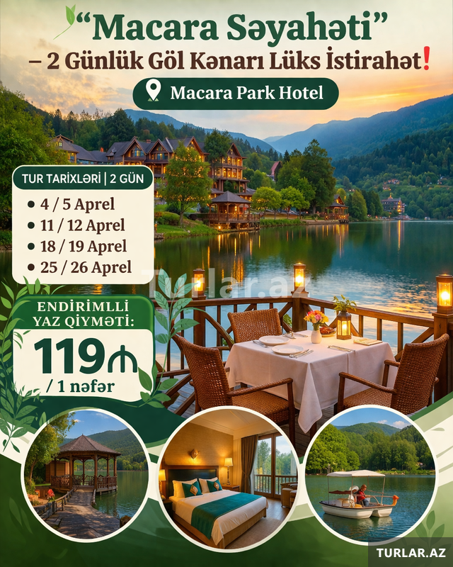 "Macara Səyahəti " – Göl kənarı istrahət "Macara Səyahəti " – Göl kənarı istrahət
