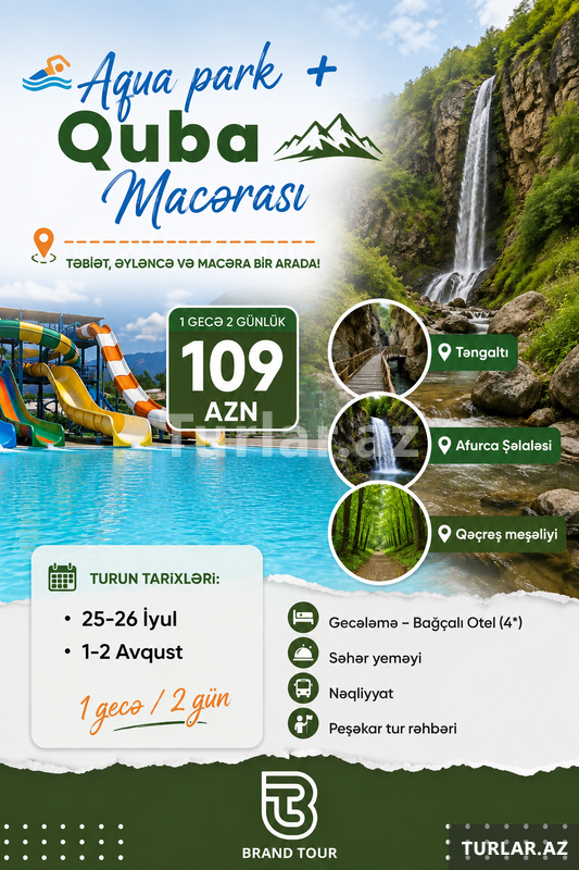 Aquapark Quba turu Aquapark Quba turu