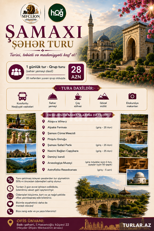 Şamaxı şəhər turu Şamaxı şəhər turu