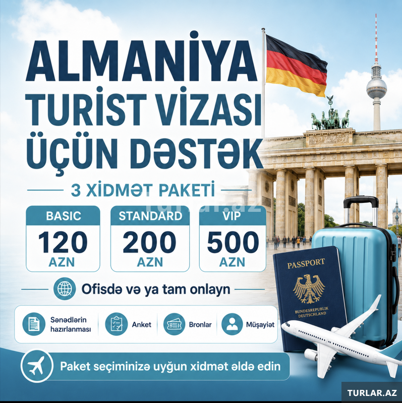 Şengen vizası üçün dəstək – 3 xidmət paketi Şengen vizası üçün dəstək – 3 xidmət paketi